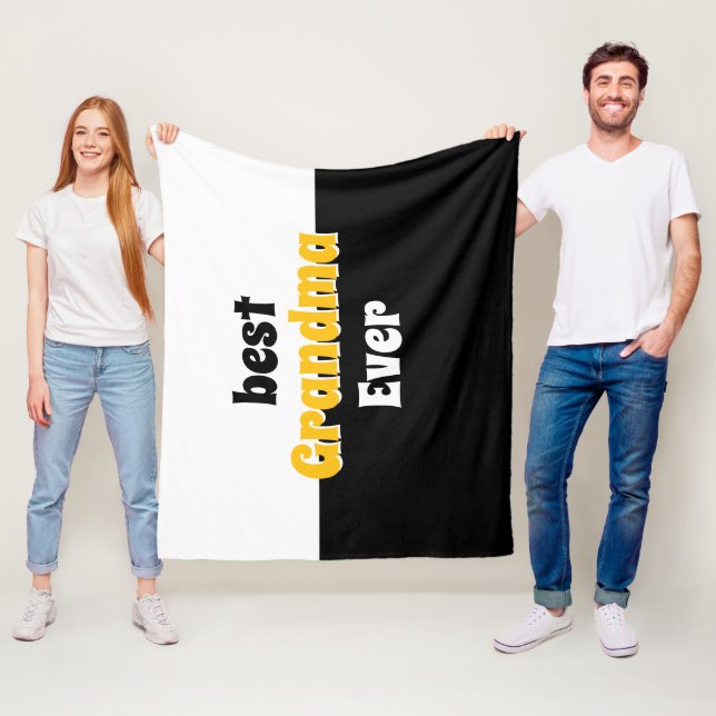 personalisierte Oma Retro-Fleece-Decke Fleecedecke (Beispiel)