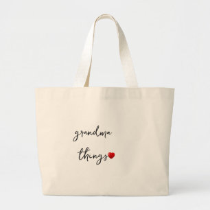 Personalisierte Oma-Sachen-Tasche – Einzigartiges Jumbo Stoffbeutel