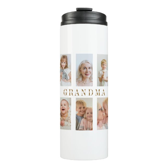 Personalisierte Oma Thermal Tumbler Fotos Thermosbecher (Vorderseite)