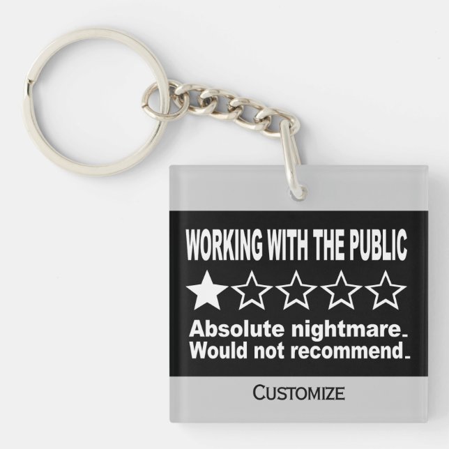 Personalisierte One-Star-Bewertung  2 Schlüsselanhänger (Vorderseite)