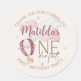 Personalisierte ONEderful First Birthday Stickers