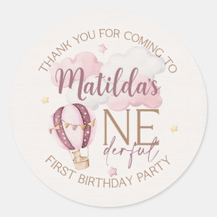 Personalisierte ONEderful First Birthday Stickers