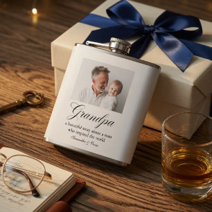 Personalisierte Opa-Foto Benutzerdefinierter Gro Flachmann