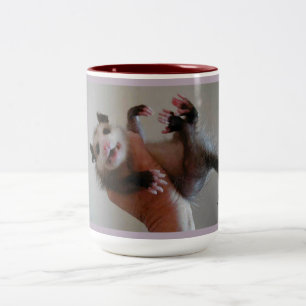 Personalisierte Opossum-Tasse Zweifarbige Tasse