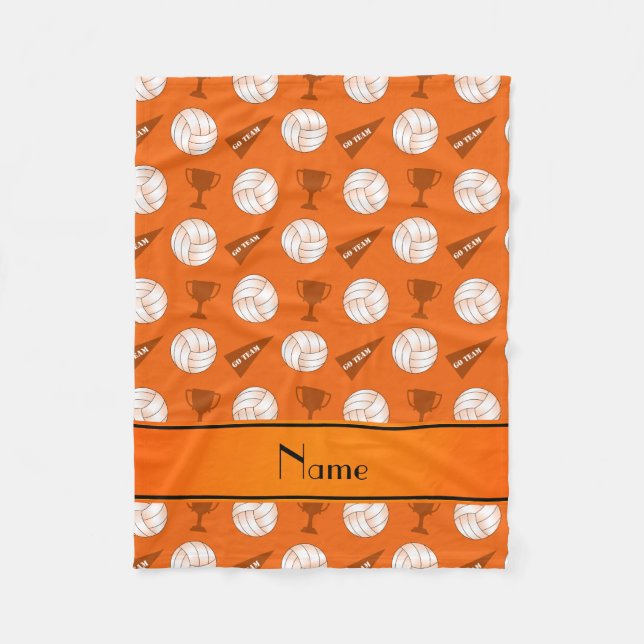 Personalisierte orange fleecedecke (Vorderseite)