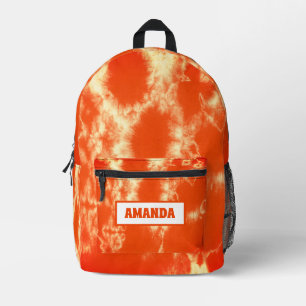Personalisierte Orange-Gefärbte Krawatte Bedruckter Rucksack