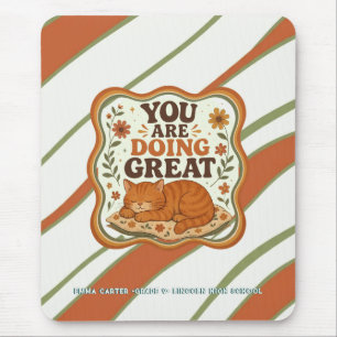 Personalisierte orange Katze Mousepad