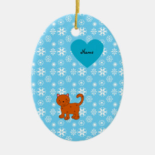 Personalisierte orange keramikornament
