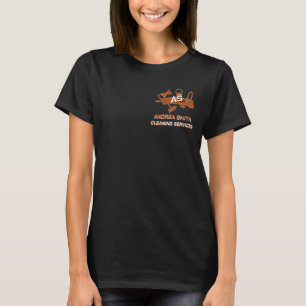 Personalisierte Orange Logo-Reinigungsdienste Schw T-Shirt