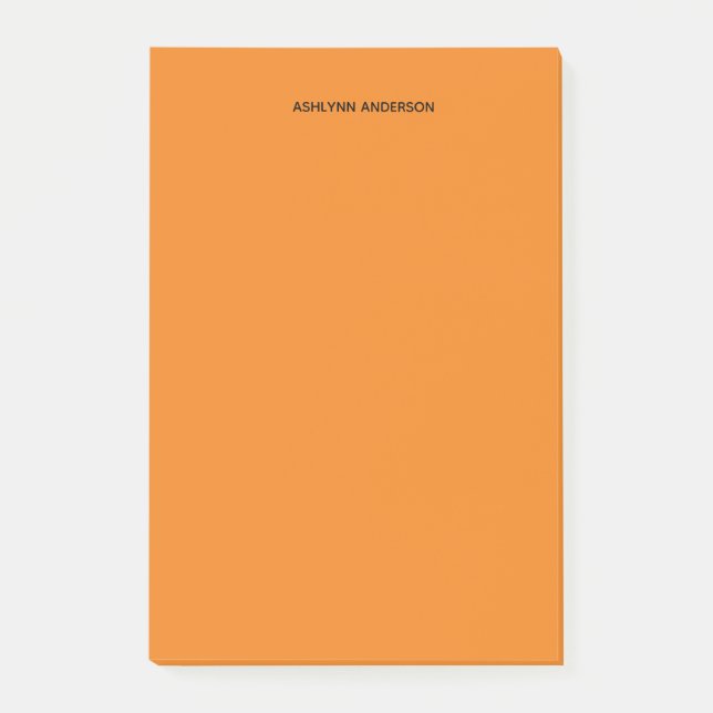 Personalisierte Orange Post-it Klebezettel (Vorderseite)