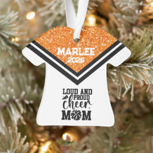 Personalisierte Orangen- und Schwarzkäfer-Mama Ornament