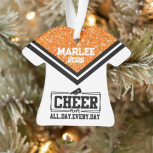 Personalisierte Orangen- und Schwarzkäfer-Mama Ornament