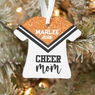 Personalisierte Orangen- und Schwarzkäfer-Mama Ornament