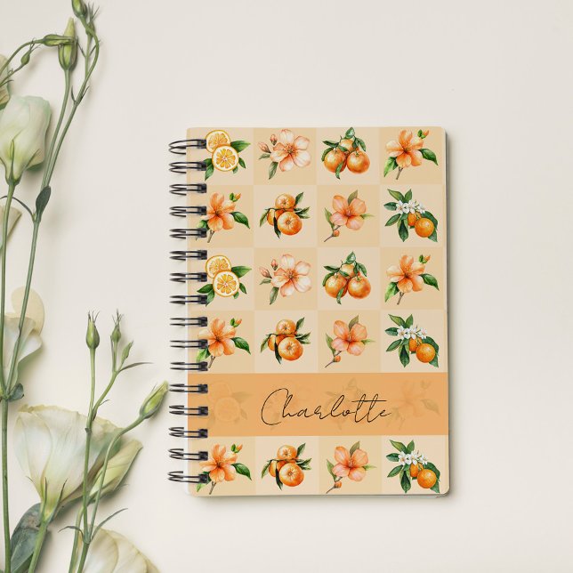 Personalisierte Orangenblüte & Mandarine Notizbuch (Von Creator hochgeladen)