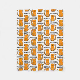 PERSONALISIERTE Orangenkatzenkinder Blanken Fleecedecke