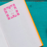 Personalisierte orientalische Blume Dieses Buch ge Permastempel<br><div class="desc">Eine wunderschöne personalisierte Briefmarke mit Büchereien,  die auf einem japanischen Blumenmotiv basiert.</div>