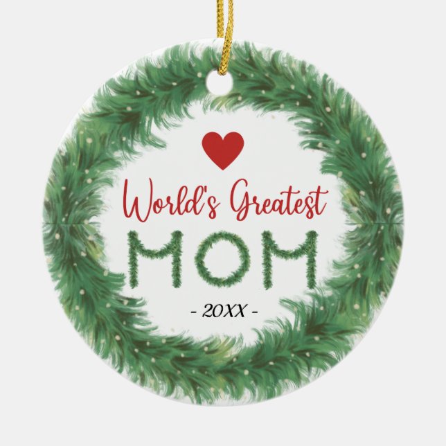 Personalisierte Ornament der größten Mama der Welt (Vorne)