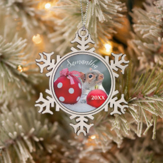 personalisierte Ornament des Weihnachtseichhörnche