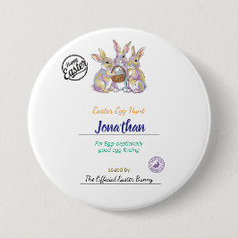 Personalisierte Osterei-Kellerei für Kinder Button