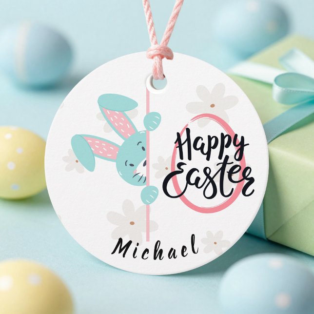 Personalisierte Ostergeschenkanhänger mit blauem H Geschenkanhänger (Von Creator hochgeladen)