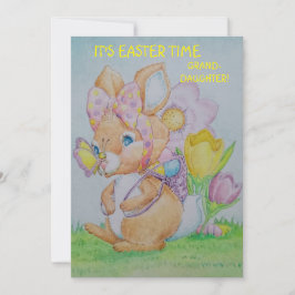 Personalisierte Ostergrußkarte der Enkelin Feiertagskarte