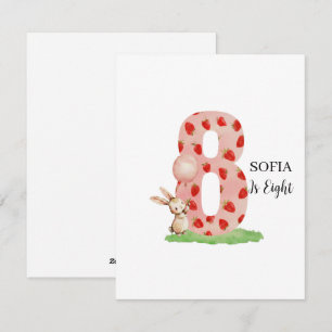 Personalisierte Osterhasen-Karte zum 8. Geburtstag Feiertagskarte