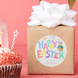 Personalisierte Ostern-Aufkleber Runder Aufkleber