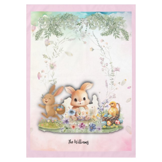 Personalisierte Ostern-Brunchtischdecke Tischdecke (Vorderseite)