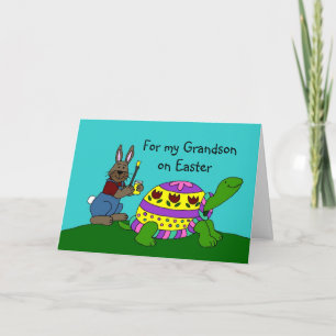 Personalisierte Ostern-Karte mit einer Schildkröte Feiertagskarte