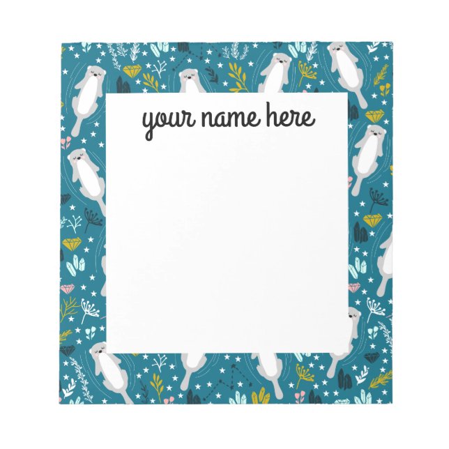 Personalisierte Otters Notepad Notizblock (Vorderseite)