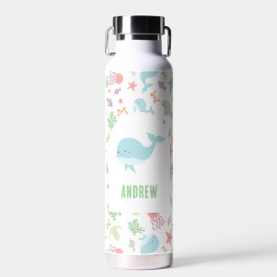 Personalisierte Ozean-Tiere Süßer Wal Kinder Paste Trinkflasche