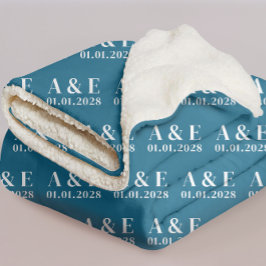 Personalisierte Ozeanblaue Decke als Geschenk für  Sherpadecke