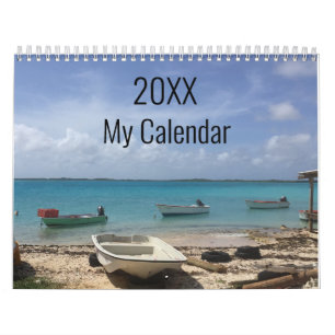 Personalisierte Ozeanwellen-Strandszene Kalender