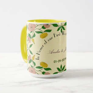 Personalisierte Paare 1. Hochzeitstag Tasse