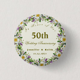 Personalisierte Paare 50. Hochzeitstag Button