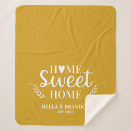 Personalisierte Paare Hochzeit Sherpadecke