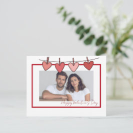 Personalisierte Paarfoto Valentinstagskarte Postkarte