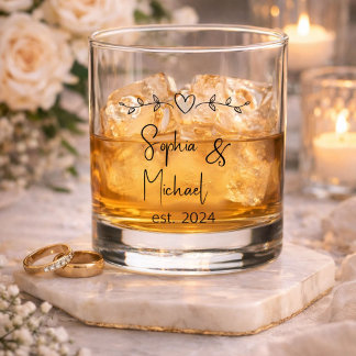 Personalisierte Paarnamen Hochzeitsgeschenke Whiskyglas
