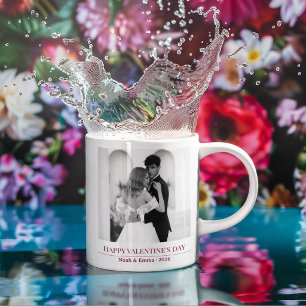 Personalisierte Paarnamen & Jahr - Elegantes Foto Kaffeetasse