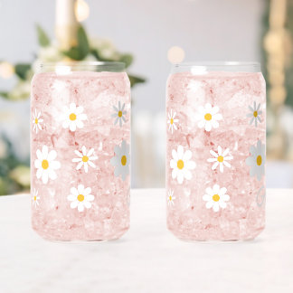 Personalisierte Paarnamen Süße Gänseblümchen Flora Dosenglas