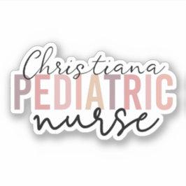 Personalisierte Pädiatrische Krankenpflege Aufkleber