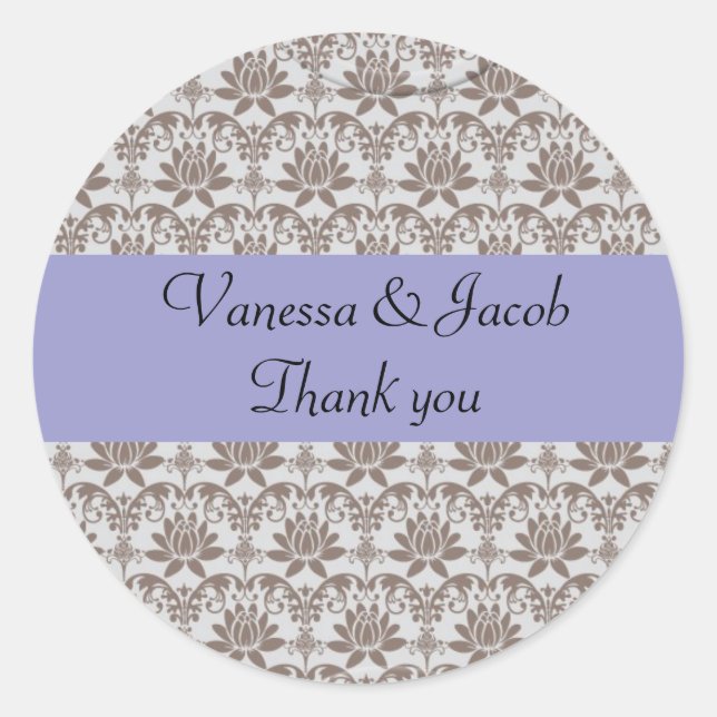 Personalisierte Paisleykleber Runder Aufkleber (Vorderseite)