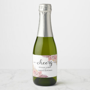 Personalisierte Pampas Grass Floral Cheers Hochzei