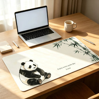 Personalisierte Panda-Bambus-Schreibtischunterlage Schreibtischunterlage