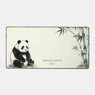 Personalisierte Panda-Bambus-Schreibtischunterlage Schreibtischunterlage