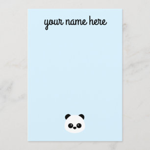 Personalisierte Panda-Notecards für Kinder Einladung