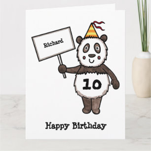 Personalisierte Panda Party Kid's Birthday Card Karte