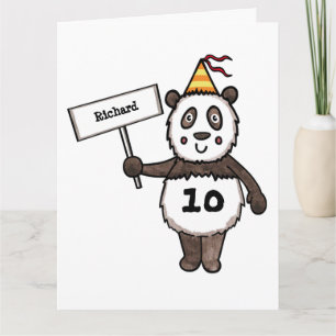 Personalisierte Panda Party Kid's Birthday Card Karte