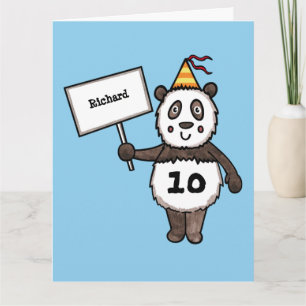Personalisierte Panda Party Kid's Birthday Card Karte