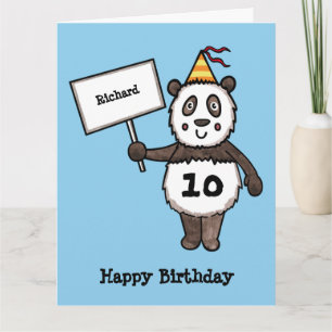 Personalisierte Panda Party Kid's Birthday Card Karte